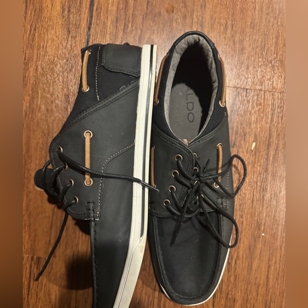 Aldo Black Lace-Up Sneakers